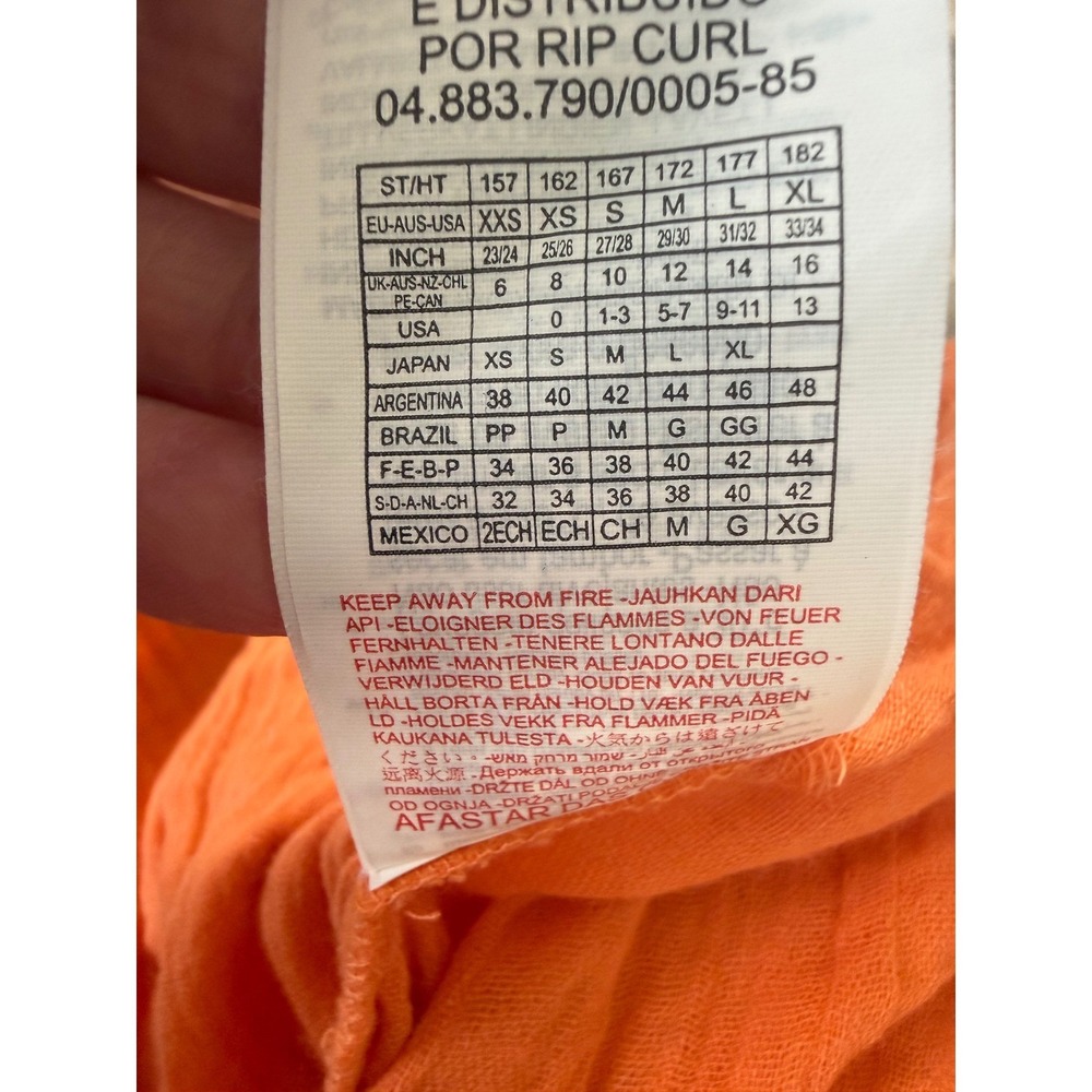 RIP CURL Premium Surf Strapless Maxi Dress - Orange Size XL Summer Beach Surf - Picture 7 of 10